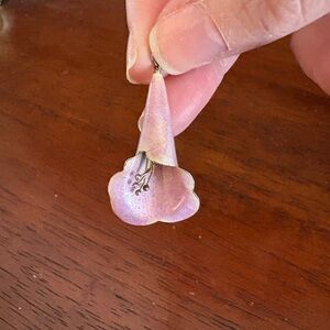Pink Flower Enamel Pendant